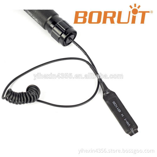 Remote control pressure switch rat tail for flashlight